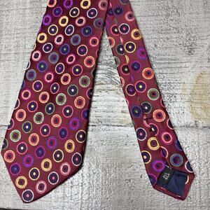Holland and Sherry Silk Neck Tie Geometric Multicolor USA Long 63.5" x 3.75"